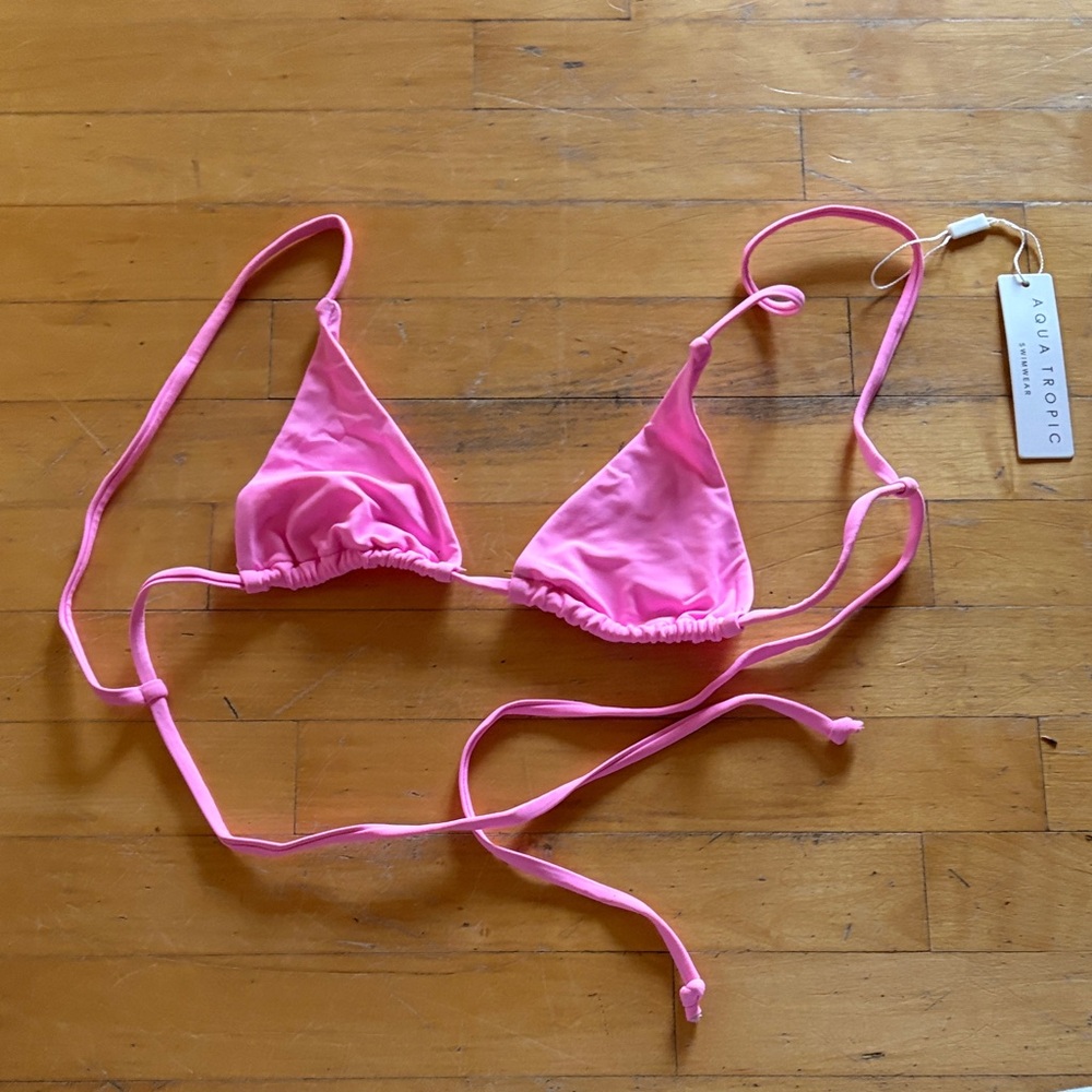 Pink Triangle String Bikini Top - Picture 1 of 2